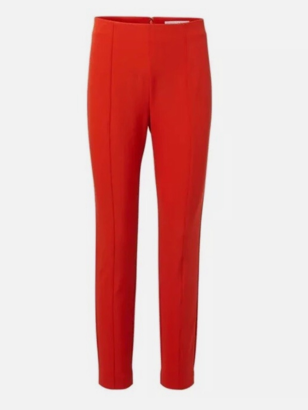 Veronica Beard Tailored Double-Breasted Pant Suit in Flame Orange-Red